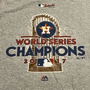Houston Astros T Shirt MLB 2017 World Series Champions Gray, Unisex 3XL